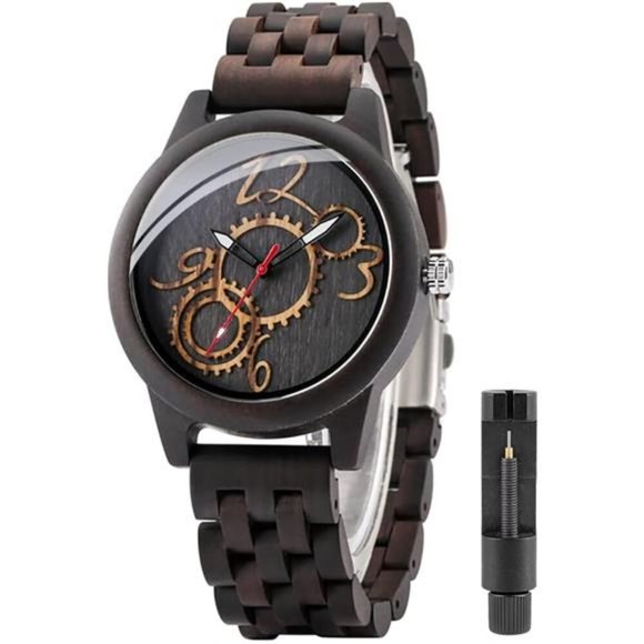 NEW Brown Wooden Luxury Casual Watch